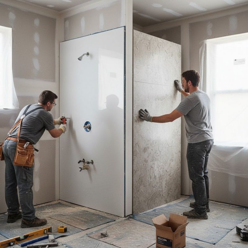 Shower Enclosure Installation detail