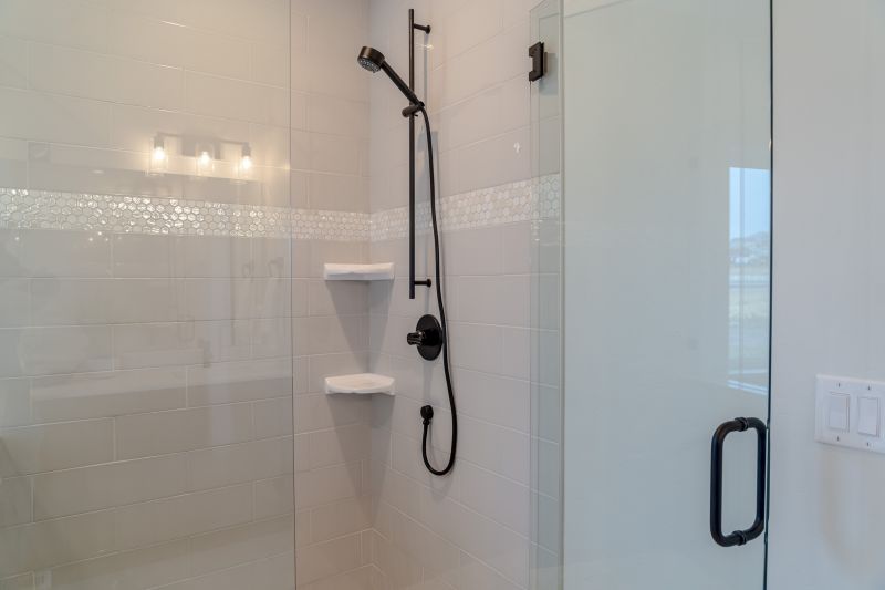 Walk-in Shower with Matte Black Fixtures